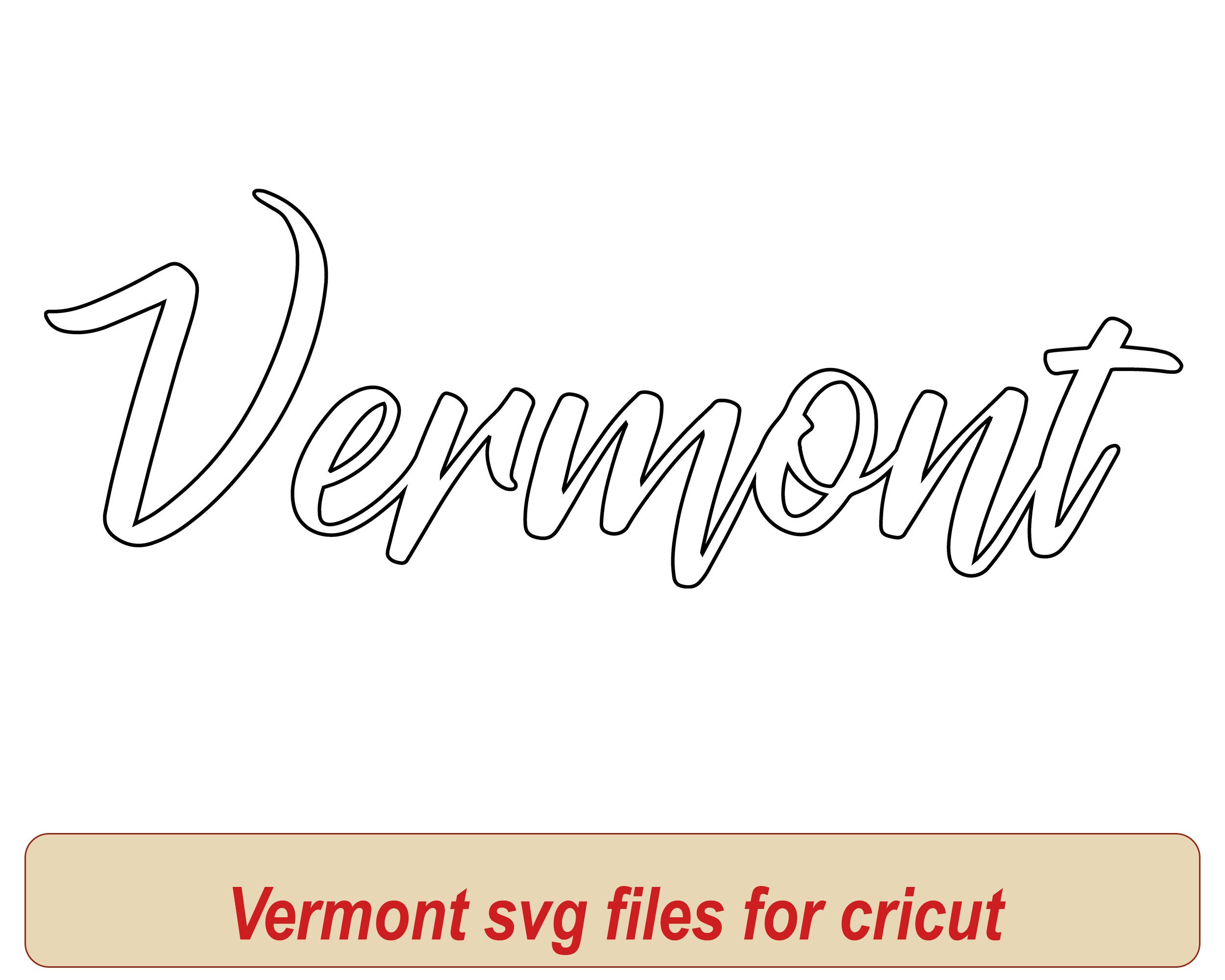 Vermont svg designs Vermont state svg files for cricut Black Etsy