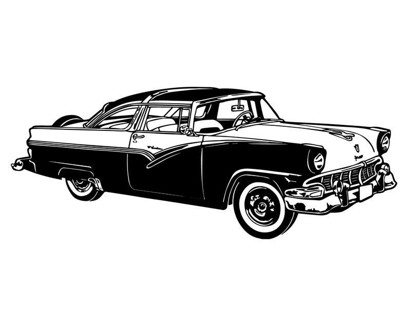 Download Vintage Car Svg Retro Car Clipart Old Car Svg Etsy