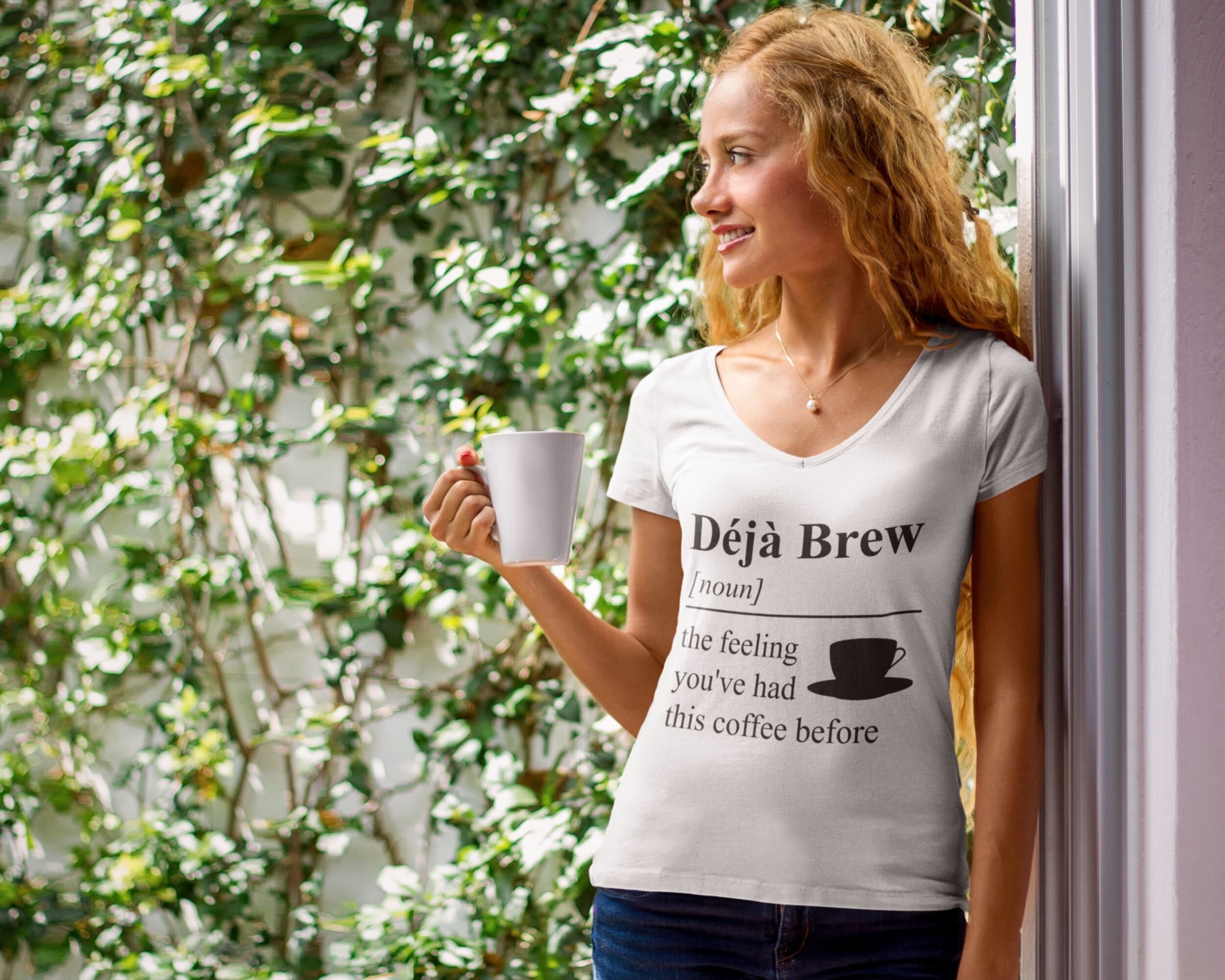 Download Funny coffee svg designs for women shirts Deja Brew ...
