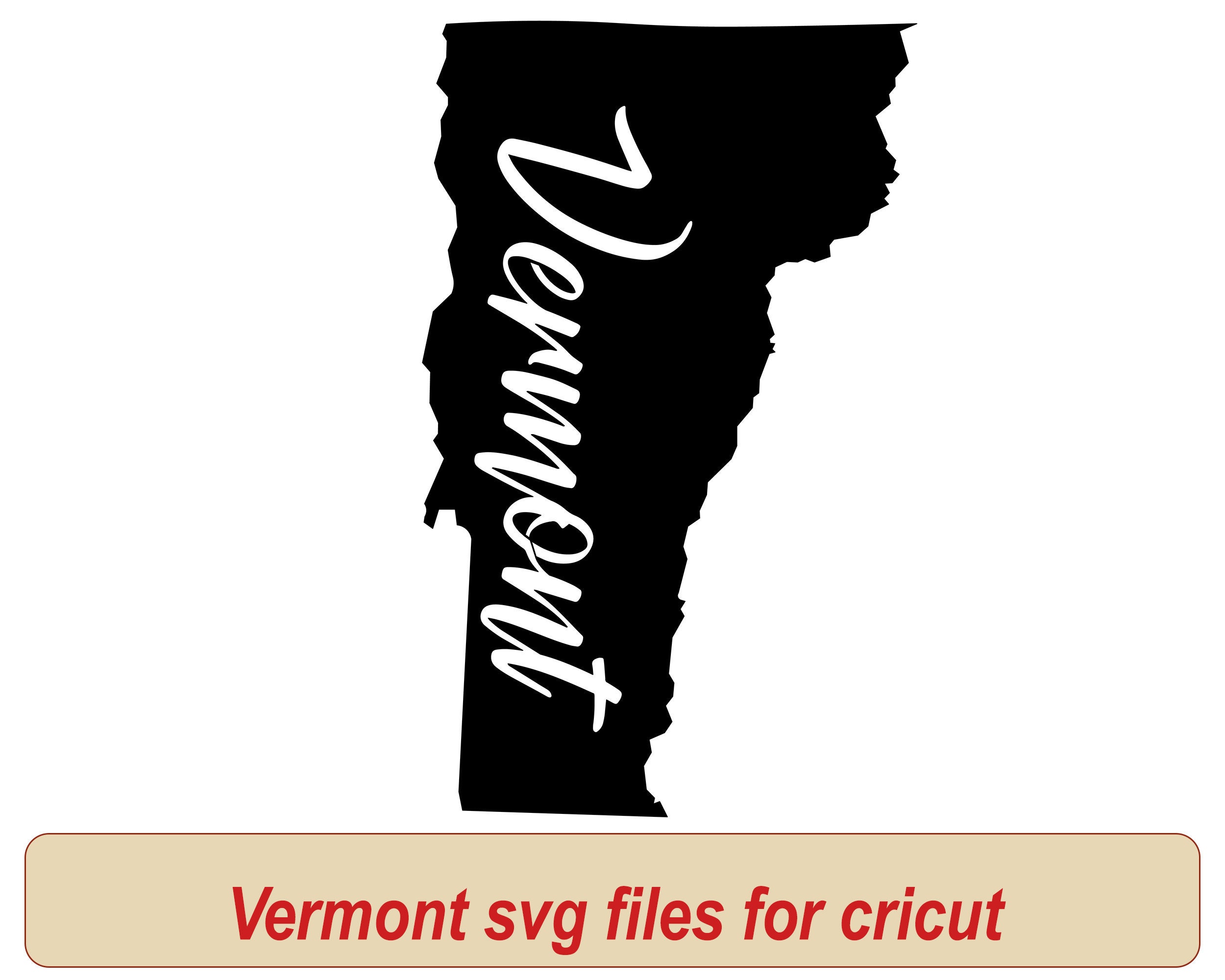 Vermont svg designs Vermont state svg files for cricut Black Etsy