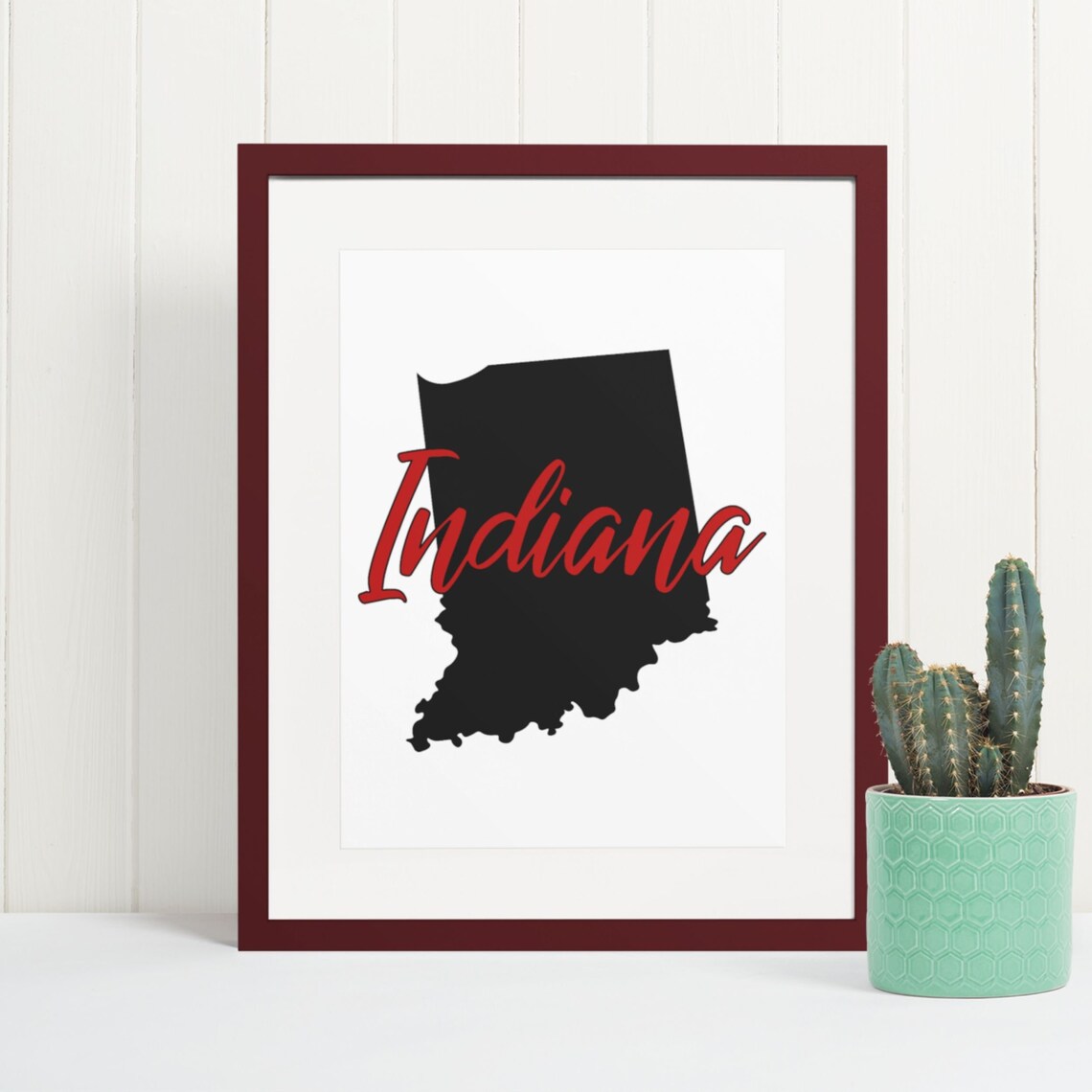 Indiana-Indiana art-Indiana wall decor-Indiana wall | Etsy