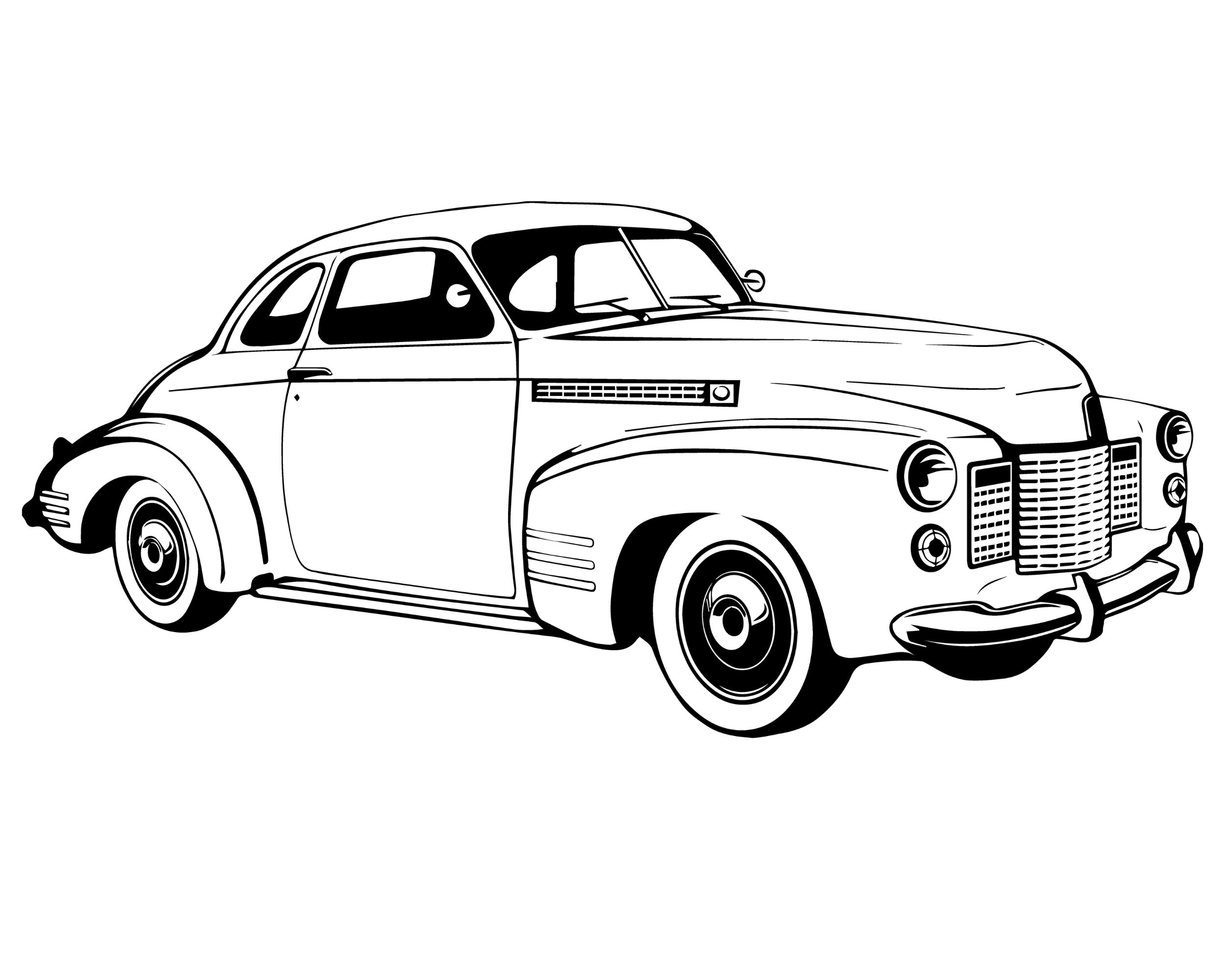 Vintage car SVG Retro car clipart Old car SVG Etsy