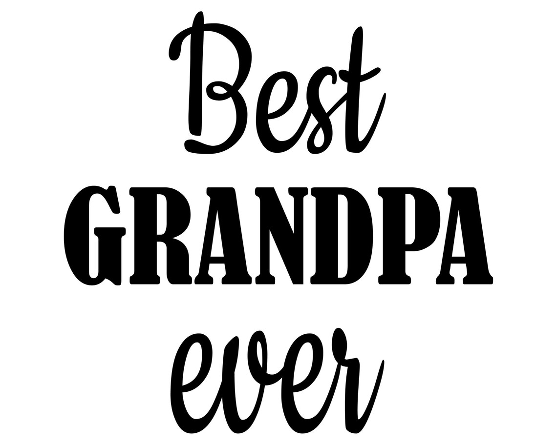 Grandpa SVG. Best grandpa ever svg design for coffee mugs and  Etsy