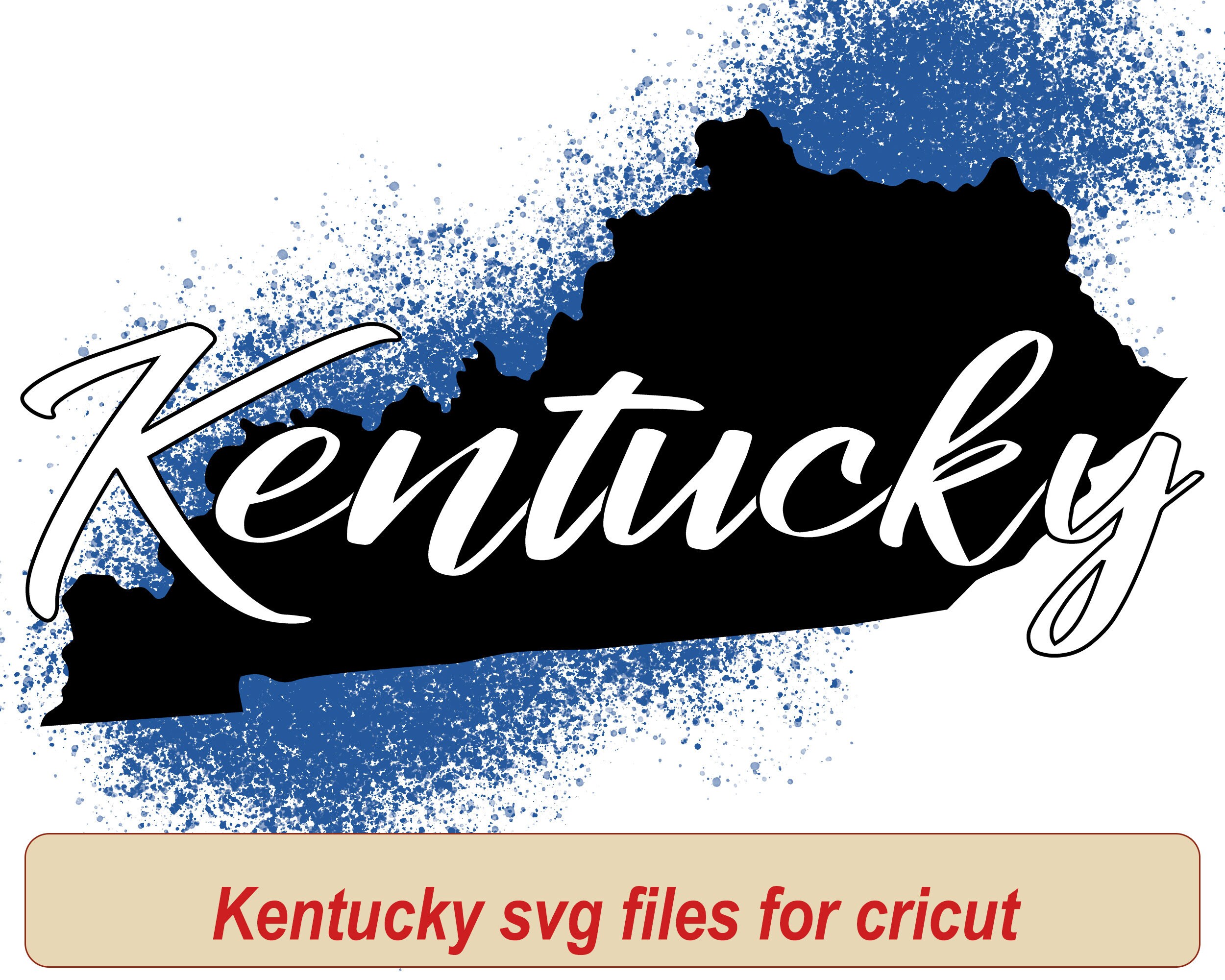 Kentucky svg designs Kentucky state svg files for cricut Black Etsy