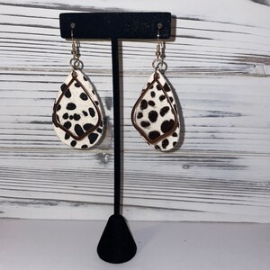 Cowhide Leather Earrings
