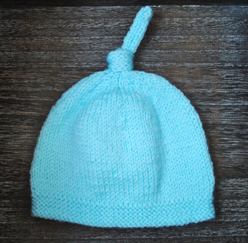 Top Knot Knit Baby Hat Unisex Baby Beanie Newborn Baby Hat Etsy