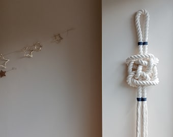 Rope Knot Board Nautical Wall Decor Clock Rope Knot Board Nautical Wall Decor Clock