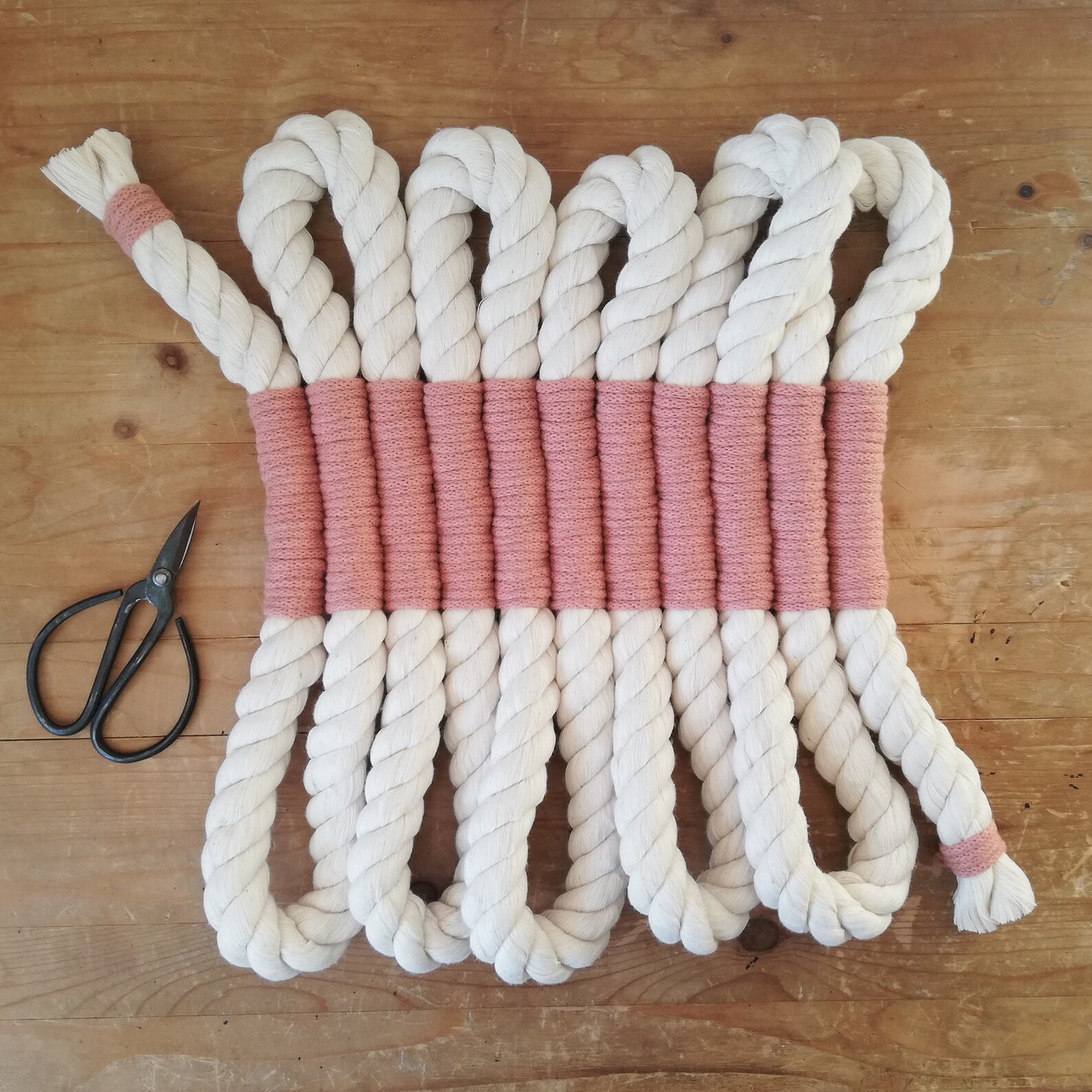 Squiggle Rope Wall Art Fibre Art Statement Wall Piece Large Etsy