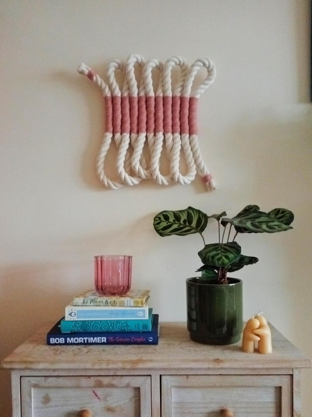 Squiggle Rope Art, Nautical Artwork, Coastal Inspired Decor, Textural ...