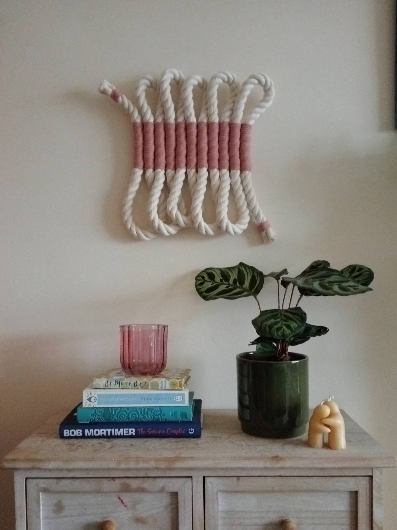 Squiggle Rope Wall Art Fibre Art Statement Wall Piece Large Etsy