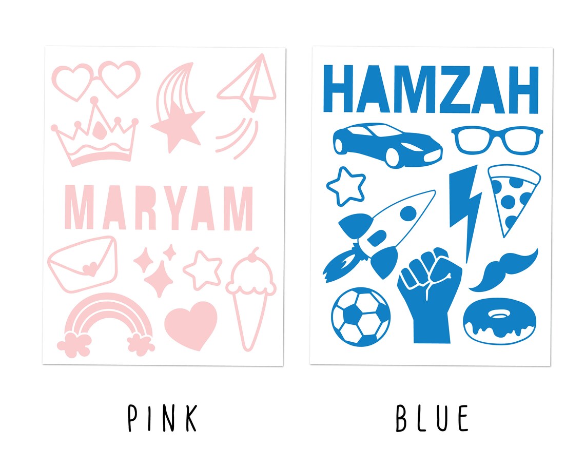 DIY Vinyl Sticker Sheet For Kids Personalised Vinyl Decals Etsy