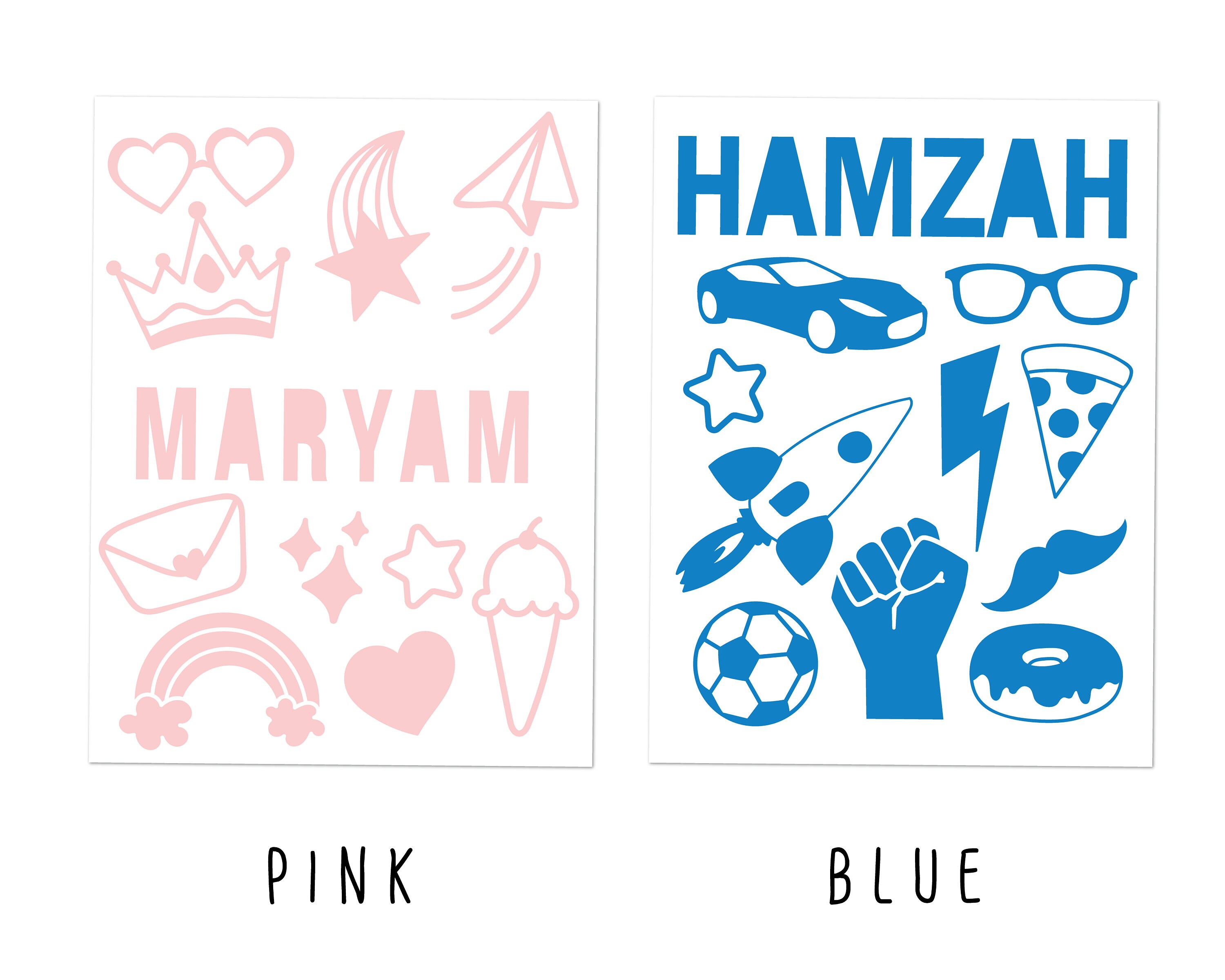 diy vinyl sticker sheet for kids personalised vinyl decals etsy