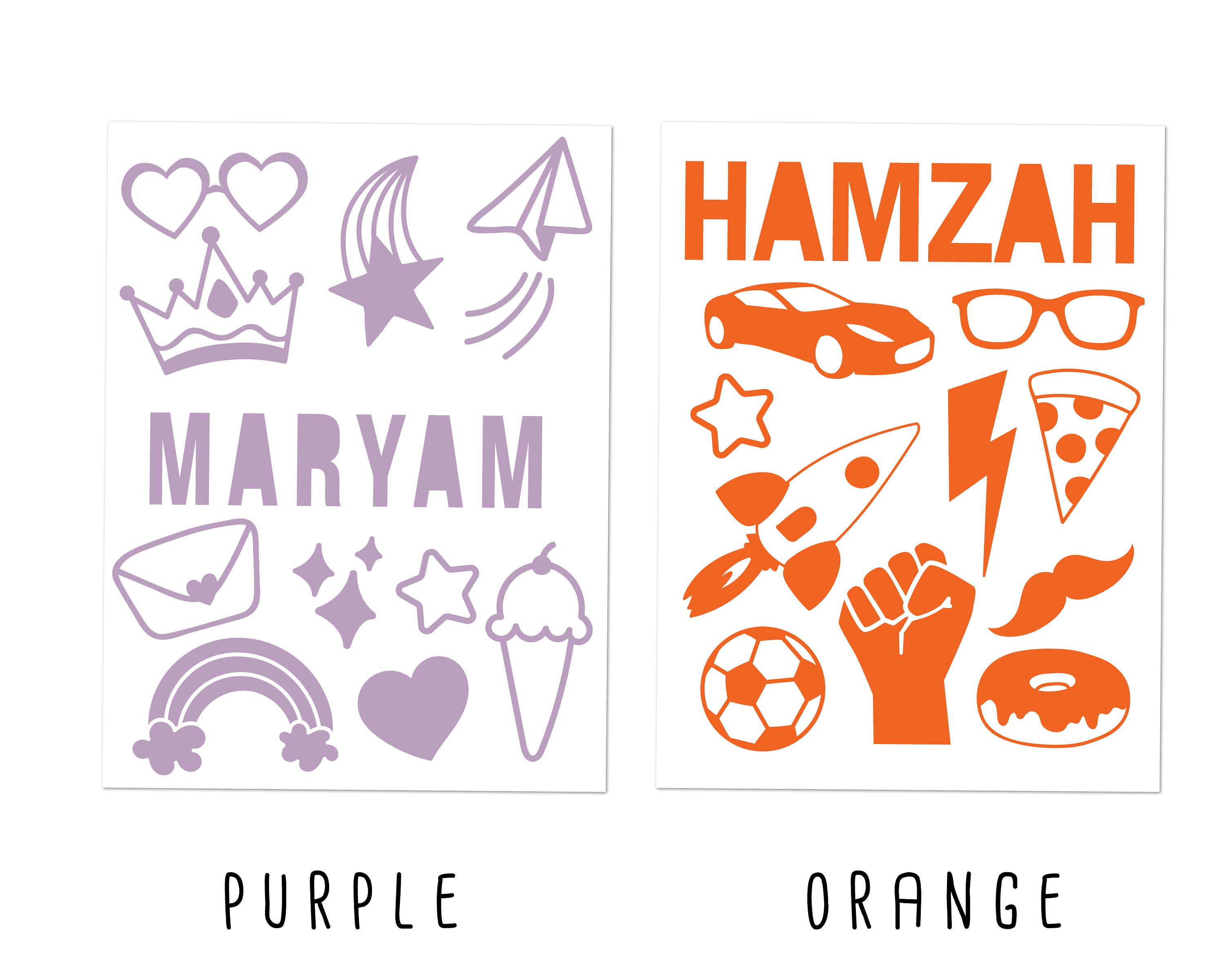 diy vinyl sticker sheet for kids personalised vinyl decals etsy