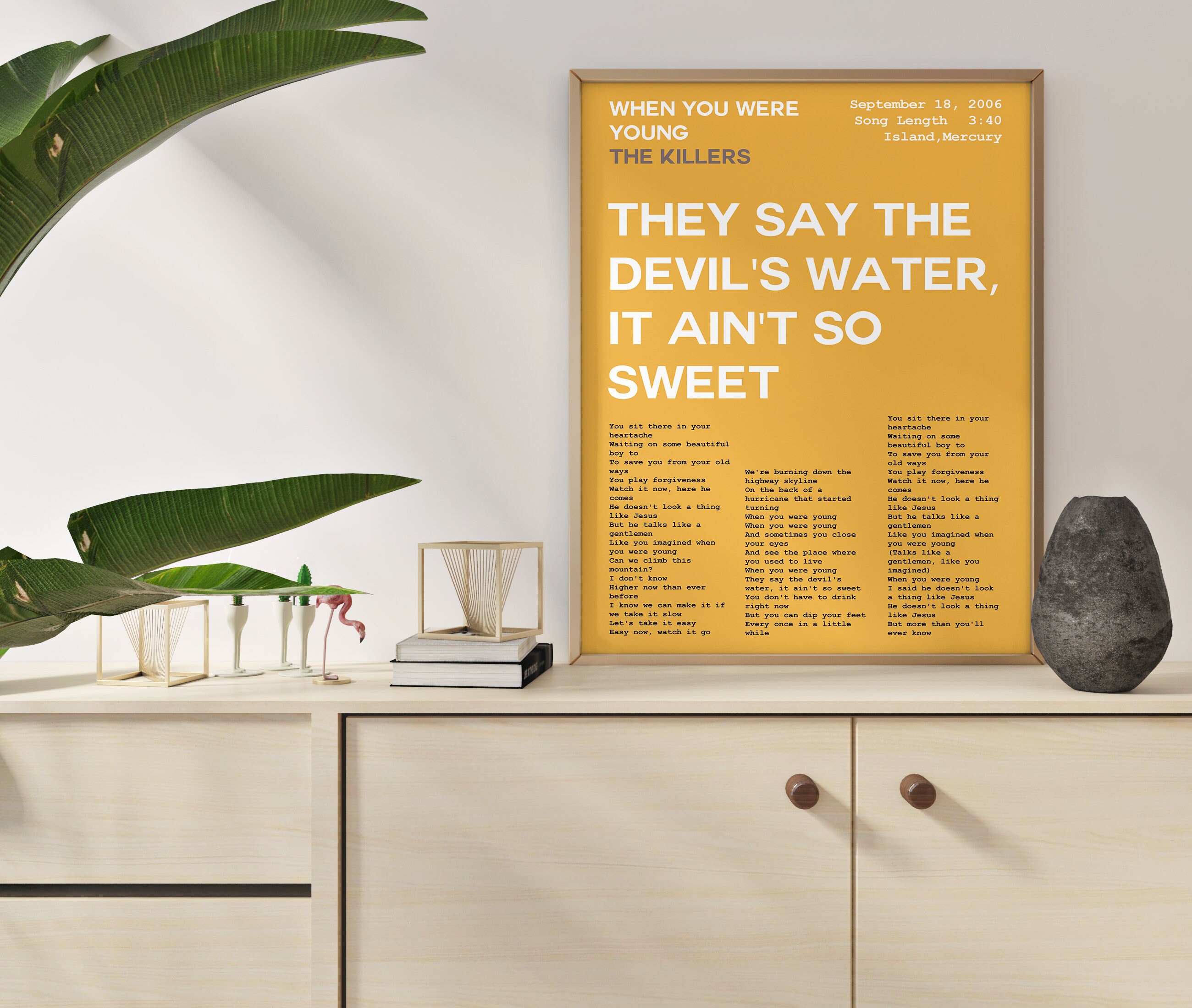 The Killers Poster the Killers Lyrics When You Were Young
