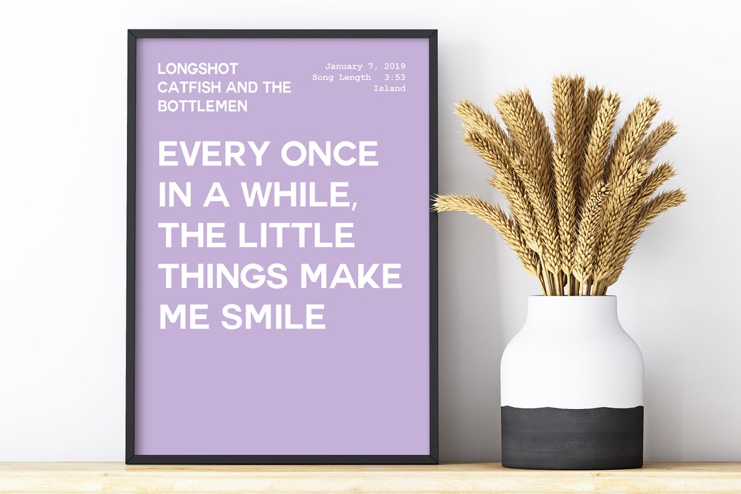 Catfish and the Bottlemen Longshot Lyrics Poster Music Etsy