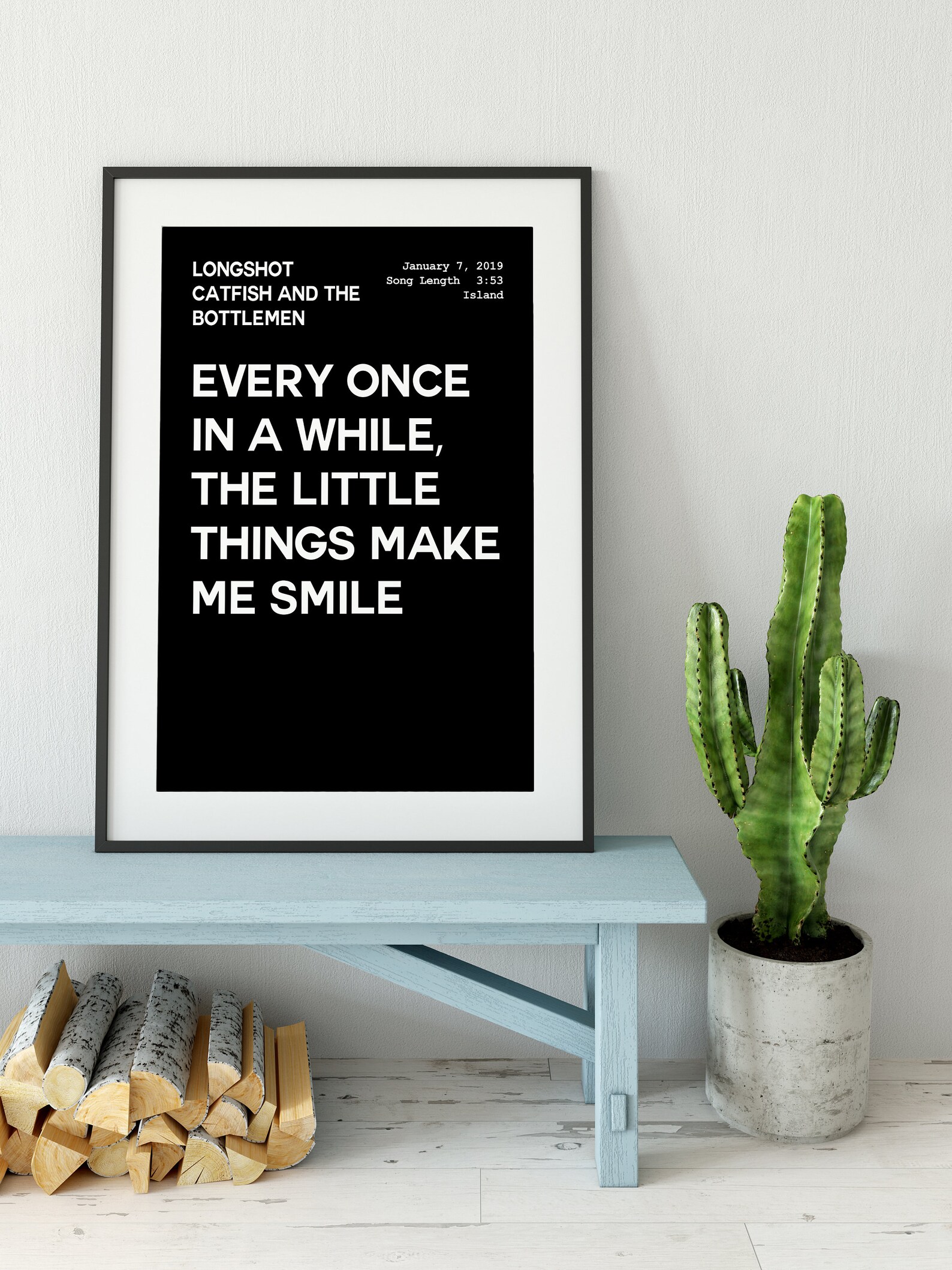 Catfish and the Bottlemen Longshot Lyrics Poster Music Etsy