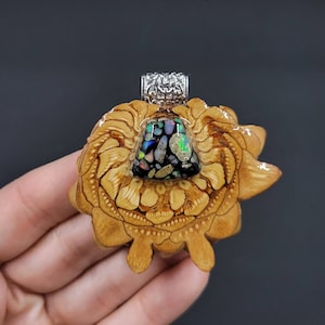 Mixed Raw Fire Opal Pinecone Pendant Necklace - Read Item Description