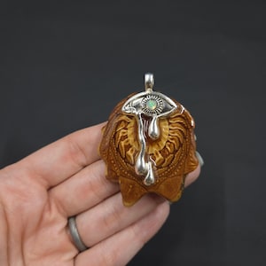 Opal Eye Pinecone Pendant Necklace - Read Item Description