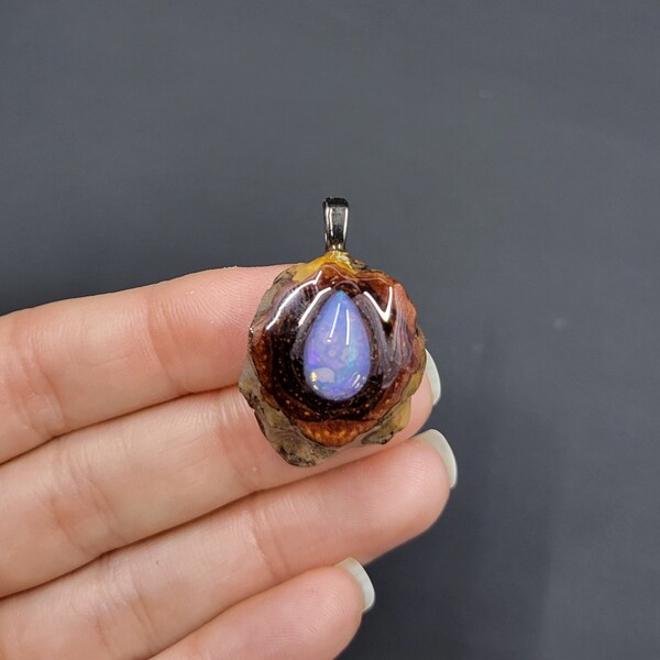 Opal Pinecone Pendant