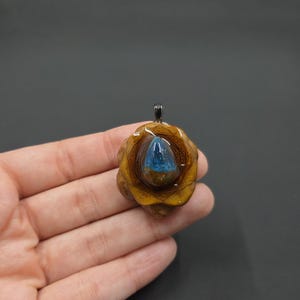 Chrysocolla Pinecone Pendant Necklace - Read Item Description