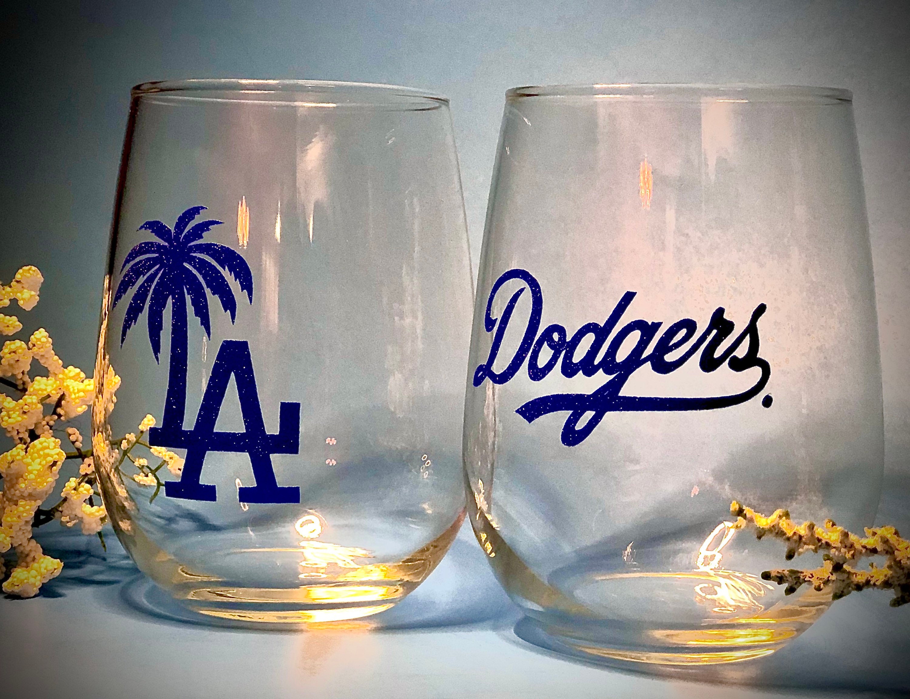LA Dodgers SPORTS TEAMS Stemless Wine Glasses Etsy