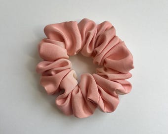 Kimono Silk Scrunchie: Hair Tie, Vintage Fabric, Pink Cream Ombré Silk