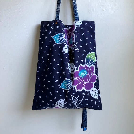 Foldable Yukata Tote Bag Vintage Japanese Cotton Kimono Bag - Etsy