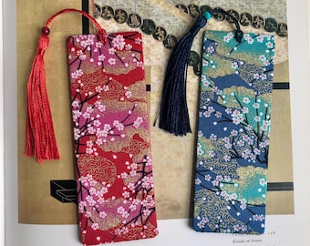 日本の綿製しおり：桜柄