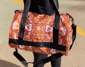 COLORADO WILDFLOWER duffle bag - botanical floral / beautiful unique / boho overnight bags / weekender bag / travel luggage