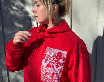 JAYA HANUMAN unisex lichtgewicht windjack met ritssluiting - meditatiekleding / spirituele kleding / bhakta bhakti