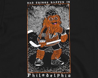 GRITTY TSHIRT - Unisex Short Sleeve Graphic Flyers Bad Things Happen in Philadelphia T Shirt