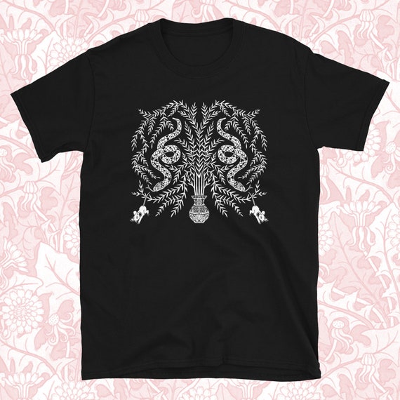 SNAKE & MOUSE tshirt - botanic illustration / original art / minimalist plant unisex short sleeve graphic t shirt