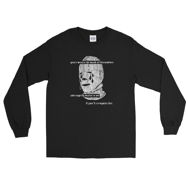 GRACE TSHIRT - unisex long sleeve graphic philosophical / dark academia / nu goth / spiritual sayings t shirt