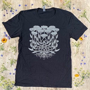YARROW tshirt - herbalist gift / green witch / art nouveau / witchy mystical / cottagecore unisex short sleeve graphic t shirt