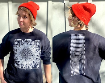 MOON TOUR 2023 Sweatshirt - mystisch Pusteblume Astrologie / Mondkalender / witchy okkult / oversized Crewneck Pullover