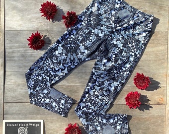 MUSHROOM SPIRAL high waisted leggings - cottagecore style / unique yoga clothes / festival style / trippy fungi / all over print