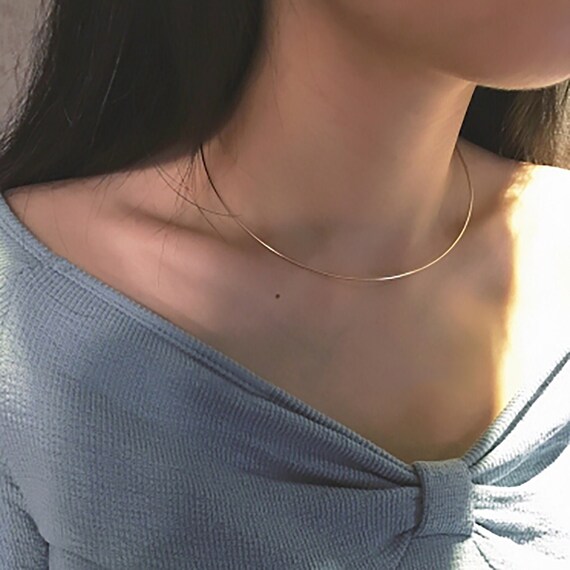 Gold Eternity Collar Neck Cuff Open 