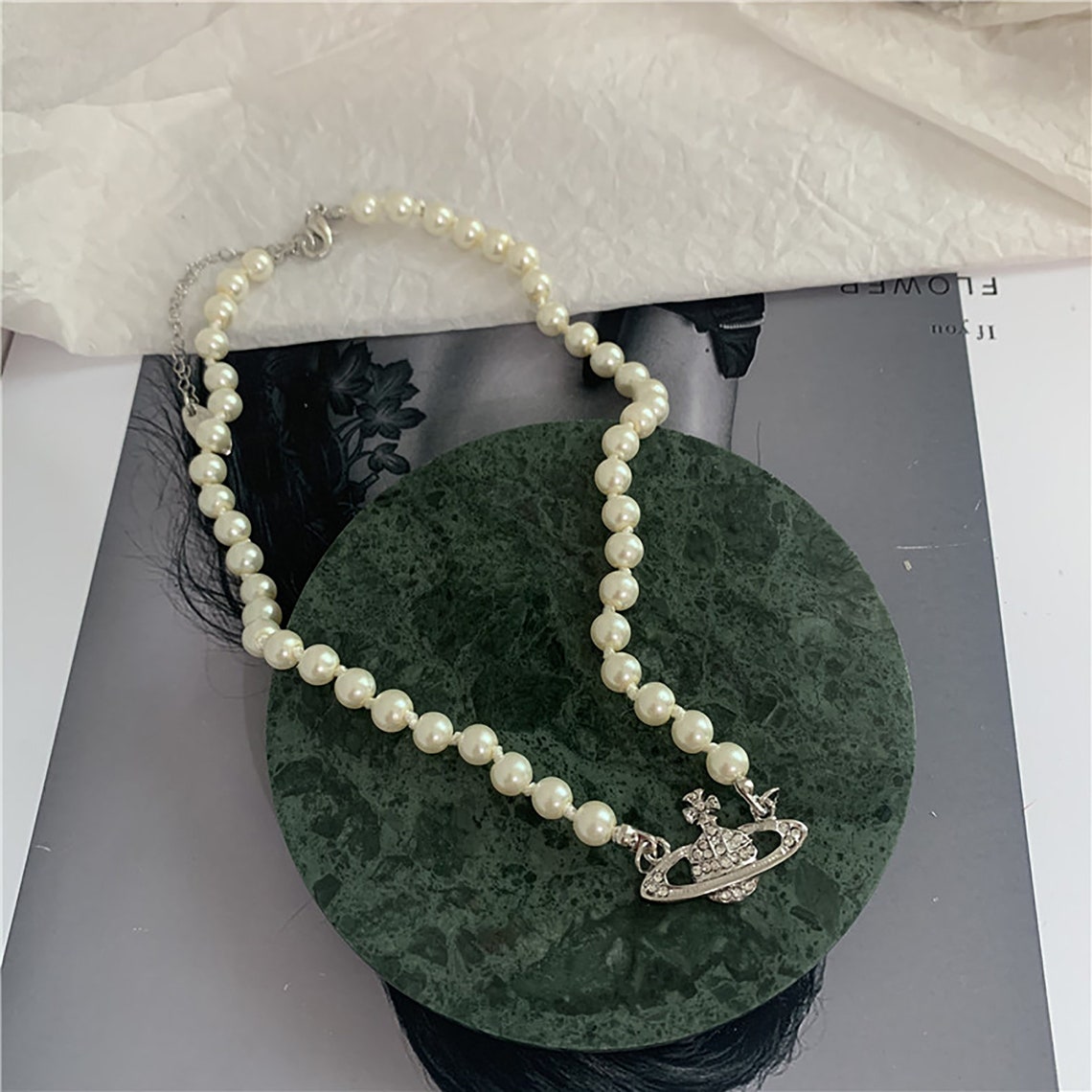 Vivienne Westwood Silber Perle Halskette Perlenkette Hip Pop Etsy