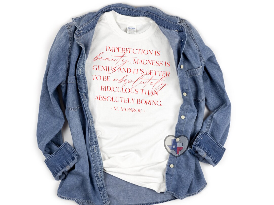 Imperfection is Beauty Screen Print Transfer/diy Ready to Etsy