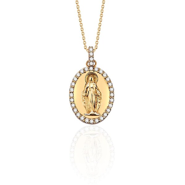 Virgin Mary Necklace Etsy