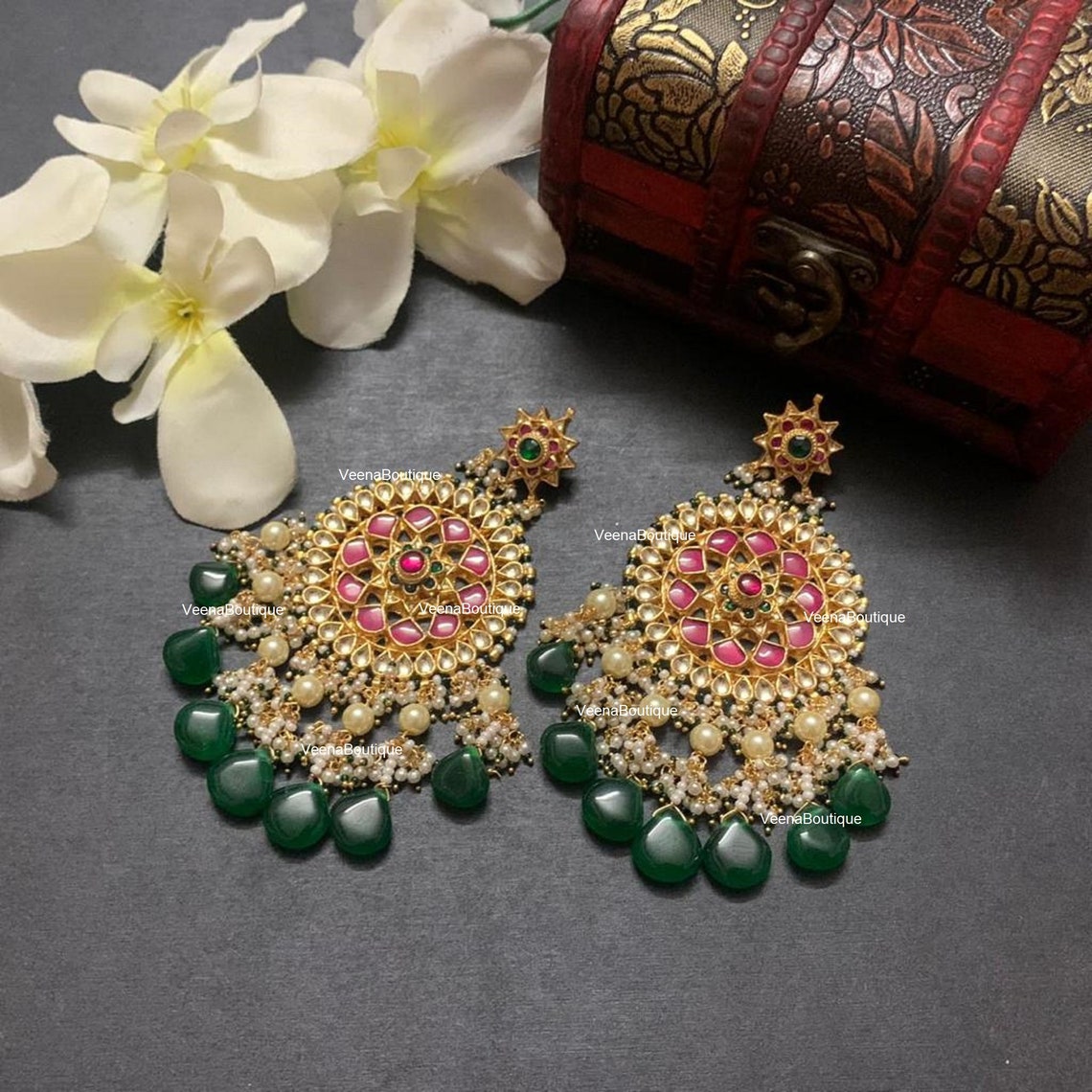 Sabyasachi earrings / Chandbali Earrings / Kundan Earrings / | Etsy