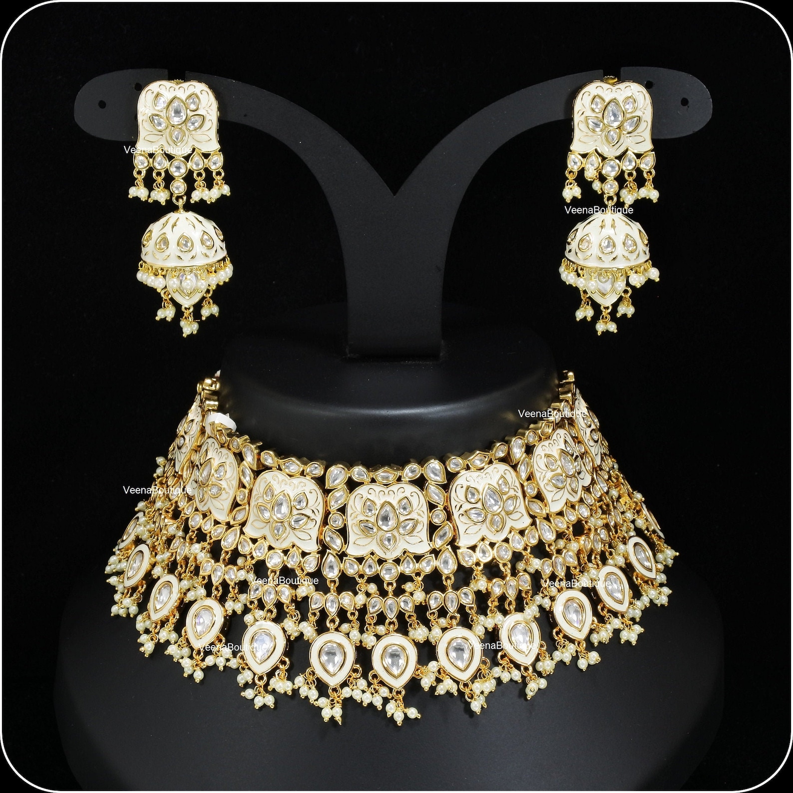 Meenakari Jewelry / Meenakari choker / Meenakari necklace / Etsy