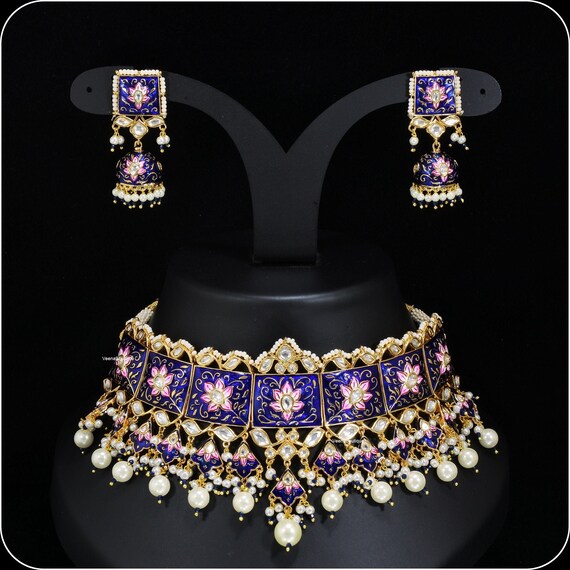 Meenakari choker necklace sale