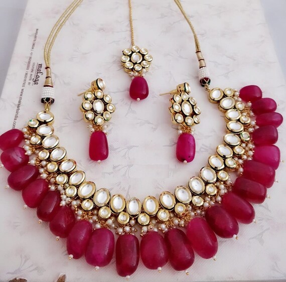 Kundan Necklace Set / Indian Necklace 