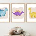 Baby Dinosaur Wall Art, Set of 3 Prints for Baby Room Wall Art Kids ...