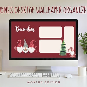 12 Gnomes Desktop Computer Background Organizer Seasonal Desktop Aesthetic Icon Mac Computer Wallpapers Neutral Desktop Wallpaper Organizers