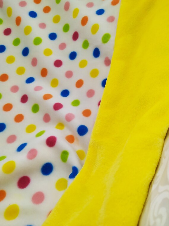 Yellow Polka Dot Baby Blanket colorful Polka Dots Baby Blanket baby Blankets t shower Gift Etsy Canada