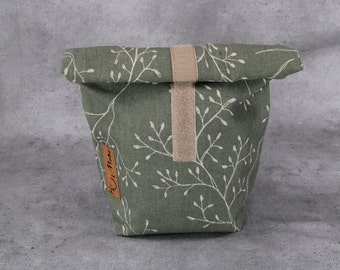 Lunchbag groß mit beigen Zweigen