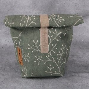 Lunchbag klein mit beigen Zweigen Bild 1