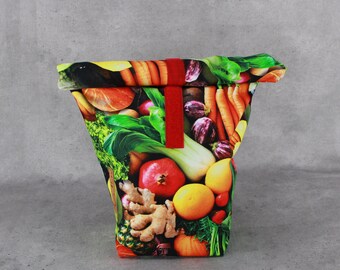 Lunchbag klein,Obst Gemüse